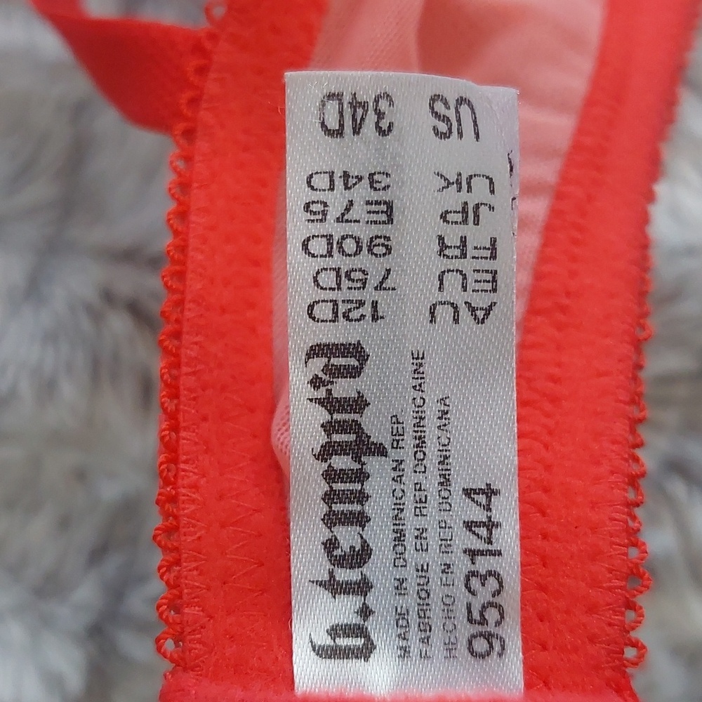 NWOT B. Tempted pinky red underwire balconette bra 34D - Picture 4 of 6